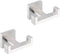 GERZWY Brushed Stainless Steel Coat/Robe Clothes Hook for Bath Kitchen Modern Hotel Style, Bathroom Double Towel Hook Wall Mounted 2 Pack...