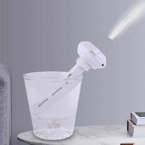Mini Portable Humidifier, Ultra Silent Mini USB Humidifier, Optional Container, Automatic Shutdown, Suitable for Plants, Cars, Offices, Hotels Min...