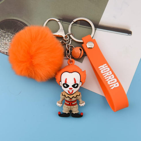 CEMMY XU Women Men Halloween Keychain Horror Movie Keychains Small Bell for Party Favor...