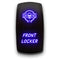 Front Locker - Blue - Laser Etched 5-Pin Double Pole Single Throw Front Locker Maintained ON-Off DPST Toggle Switch 20A 12V...
