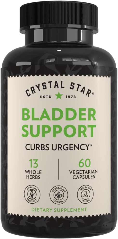 Crystal Star Bladder Strength (60 Capsules) – Herbal Urinary Tract Health and Extra Strength Bladder Control Supplement, Cranberry Extract, Pumpki...