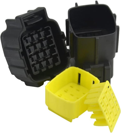 WMYCONGCONG 2 Kits 16 Pin Way Waterproof Electrical Connector Plug for Car Automotive (16 Pin)...