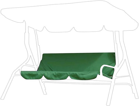 Outdoor Swing Cushion Cover, 3 Seater Replacement Swing Seat Pads Cushion for Patio Garden Yard Swing Chair(Green)...