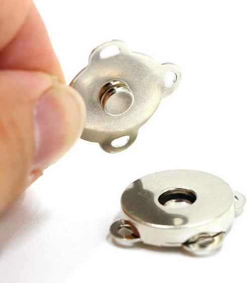 10 Sets Sew in Magnetic Bag Clasps Button Snaps Clasps Magnet Button for Purses Handbag Clothes Scrapbooking Closure Fastener Sewing Craft DIY (Si...