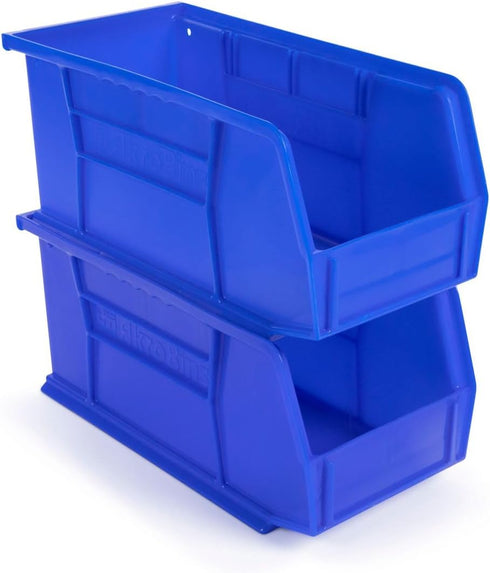 Hudson Exchange 11" x 5-1/2" x 5" Plastic Stackable Storage Bin and Hanging Container (Blue)...