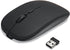 Slim Bluetooth Mouse, USB Wireless Mouse with 2.4GHz Nano Receiver, Portable Small Mouse Compatible with iPad, Tablet, Computer, Laptop, Silent Mi...