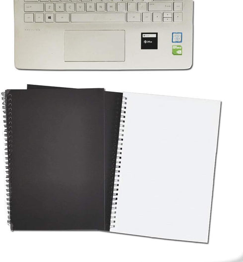 Spiral Notebooks, Blank Notebooks, Thick Paper, 60 Sheets, 10" X7”, 2 Pack (Black, Blank)...