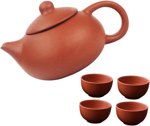 1 Set Purple Clay Teapot Set Travel Set Chinese Tea Set Chinese Tea Cup Set Teapot and Cup Set Delicate Tea Service Set Portable Teapot Kit Grace ...