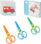 Plastic Safety Scissors, Toddlers Training Scissors, Pre-school Training Scissors and Offices Scissors Kids Paper-Cut (3pcs &Paper Cutting)...