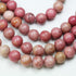 Real Crystals for Jewelry Making Energy Healing Crystals Jewelry Chakra Crystal Jewerly Beading supplies Rhodonite 15.5inch about 46-48 Beads...