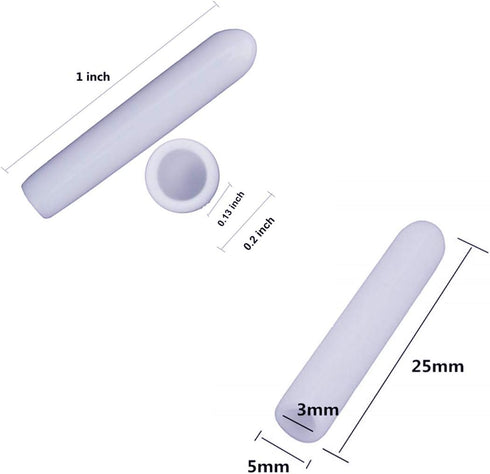 YouU 200 Pcs Universal Dishwasher Rack Tine Prong Repair End Cover Caps, Extra Long 1 inch Round Tips, Just Push on to Repair (White/200 pcs)