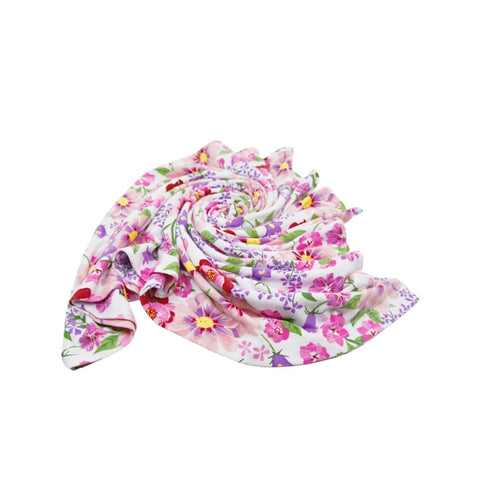 Baby Car Seat Canopy Extra Soft and Stretchy Purple and Pink Floral Nursing Cover...