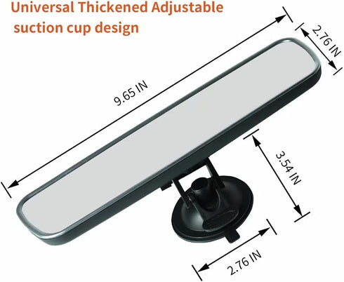 Rear View Mirror Suction Cup Rearview Mirror Universal Thickened Interior Rearview Mirror Wide Angle rearvier View Mirror for cars vehicles SUV Tr...