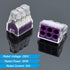 50pcs 6 Port Push-in Electrical Wire Connector, PCT-106 Quick Connection Terminal Compact Wire Connector for 18-12 AWG Solid Stranded Wires...