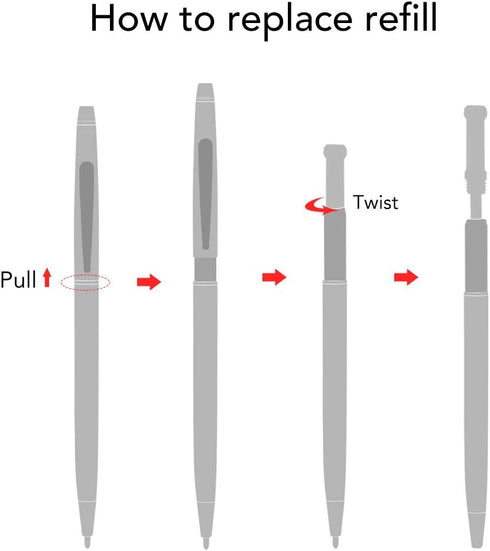 Unibene Slim Metallic Retractable Ballpoint Pens - Matte Black, Nice Gift for Business Office Students Teachers Wedding Christmas, Medium Point(1 ...