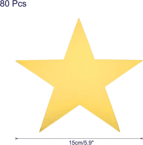 MECCANIXITY Star Cutouts Paper Five Star Confetti Cutouts for Birthday Party Classroom Wedding Bulletin Board Wall Decorations 5.9 Inches,(Golden)...