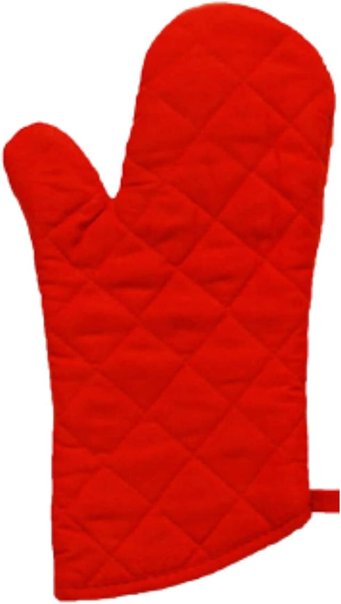 Home Collection Chef-Themed Kitchen Mitts, Pot Holder, & Kitchen Towels Set (Red)...