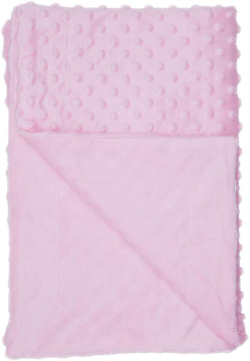 Unisex Children's Baby Quilt Soft Baby Blanket Minky Dot- Sherpa Fleece Baby Blanket 30 by 40 Inch Pink...