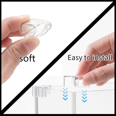 (4 Pack) Corner Protector for Aquarium, Clear Fish Tank Corner Guard, Glue-Free & Firm (XL (for 11-12mm Thick))...