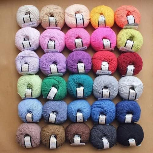 Yarnart Jeans Yarn, Amigurumi Cotton Yarn, Cotton Yarn Crocheting, Knitting Yarn, amigurumi Cotton Yarn, Turkish Yarn, 55% Cotton – 45% PAC (Polia...
