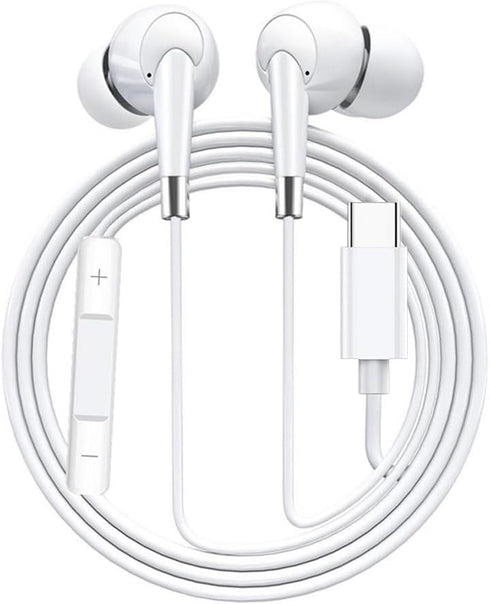 Type C Earphones Wired USB C in Ear Headphones for iPhone 15 15Pro 15 Pro Max, Type C Headphones Compatible with Most Type C Jack Devices Smartpho...