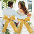 TONIFUL 6 inch x 22yd Wide Gold Satin Ribbon Solid Fabric Large Ribbon for Grand Opening Cutting Ceremony Wedding Birthday Party Decoration Gift C...