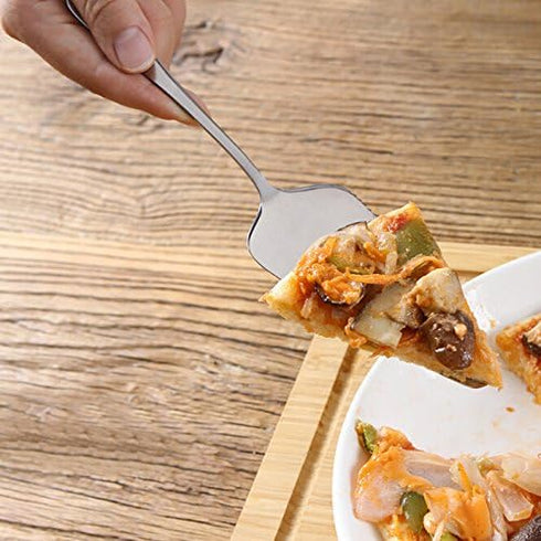 Stainless Steel Serrated Edge Cake Server Blade Cutter Shovel Kitchen Baking Pastry Spatulas Pie Pizza Server Cake Cutter (gold)...