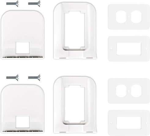 WALI Outlet Shelf Wall Holder,Bathroom Walls Shelves up to 10lbs Standard Vertical Duplex Wall Shelf Organizer for Smart Home Decor Space Saving P...