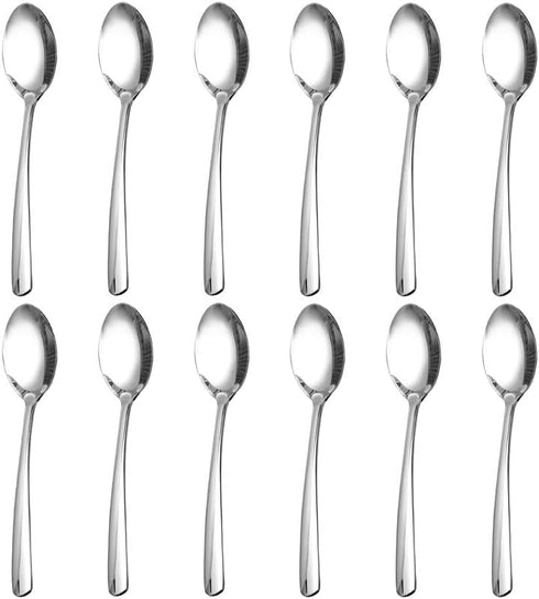 Teaspoons Set of 12,Espresso Spoons Coffee Spoons 5.1 Inch,Food Grade 18/8 Stainless Steel Tea Spoons Silverware,Small Spoons,Home Kitchen Restaur...