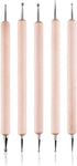 COMIART 5Pcs Wooden Ball Styluses Tool Set for Embossing Pattern Clay Sculpting, Nail Art...
