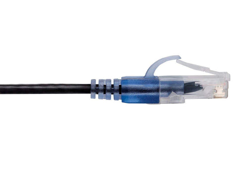 Monoprice Cat6A Ethernet Patch Cable - Snagless RJ45, 550Mhz, 10G, UTP, Pure Bare Copper Wire, 30AWG, 5-Pack, 3 Feet, Black - SlimRun Series...