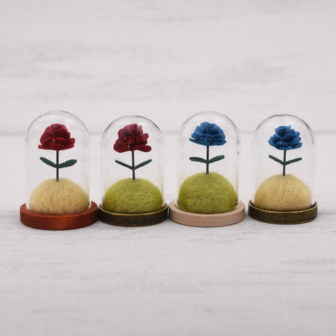 10 Pieces Glass Dome with Wooden Base Glass Vial Pendant with Wood Hollow Glass Cabochons Charms (38x25mm Red Coffee)...