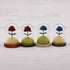 10 Pieces Glass Dome with Wooden Base Glass Vial Pendant with Wood Hollow Glass Cabochons Charms (38x25mm Red Coffee)...