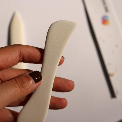 8 inch Genuine Bone Folder and Curved Paper Creaser Set, VENCINK Real Large Origami Paper Folding Scoring Burnishing Craft Tools for Leather Cards...