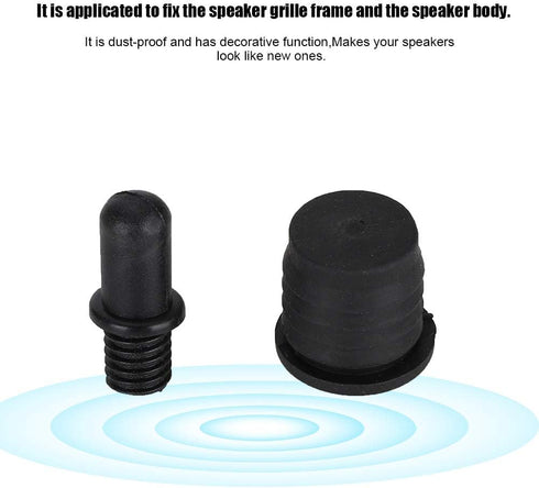 Speaker Grill Guides, 10 Pairs Dust Proof Plastic Speaker Grill Peg Kit Set Speaker Buckles Snap Button Fasteners...
