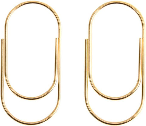 Gold Paper Clips, 20pcs 50mm 1.97" Jumbo Fat Wide Paper Clips Non-Skid Smooth Finish Steel Wire Medium Office Supply Accessories...