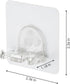Toothbrush Holder 4 Packs Clean Polycarbonate for Bathroom Shower Easy Installation, No Drilling, No Glue, Wall Mounted, Home Decor Essentials, Tr...
