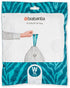 Brabantia PerfectFit Trash Bags (Size W/1.3 Gal) Thick Plastic Trash Can Liners with Drawstring Handles (40 Bags)...
