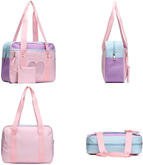 STEAMEDBUN Kawaii Ita Bag Japanese School Bag Cute Tote Bag Large Shoulder Anime Heart Purse...