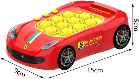 Turbo Light-Up Racing Pop It Game - Fidget Pop Fun for Kids - Handheld Sports Car Bubble Game with Flashing Lights - Exciting Push Pop Fidget Toy ...