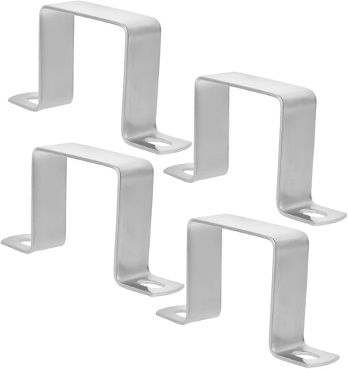 4pcs Square Tube Buckle U Clamps Square Tube Connector Square Tube Clamps Square Clamps U Clips Snap Machine U Brackets for Mounting Cable Clamp 3...