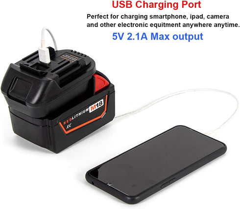 Battery Adapter for Makita 18V Lithium-Ion Cordless Tools, Convert for Milwaukee M18 18V or Dewalt 18V 20V Lithium Battery to Makita 18-volt BL183...