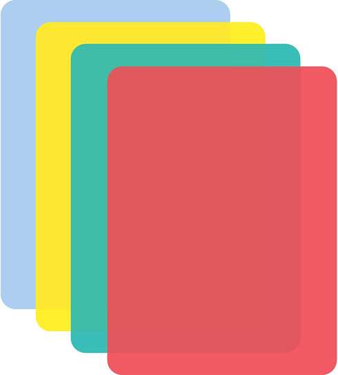 Cut N' Funnel Multi-Color Flexible Plastic Cutting Board Mats 4 Pack Made in the USA Colored Coded, BPA Free, 11.5” x 15”...