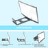 12" 3D Curved HD Screen Magnifier for Cell Phone with Foldable Phone Stand Holder Compatible with All Smartphones...