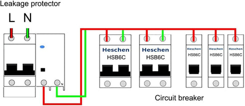 Miniature Circuit Breaker HSB6C, 16Amp Current, 2 Pole, Type C, 6kA Breaking Capacity, DIN Rail Mounting...