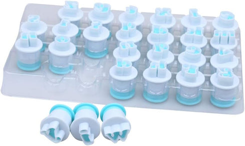 26PCS/Set Cookie Stamp Impress Cookie Cutters Alphabet Letter and Number Fondant Cake Biscuit Mold Letter Shape DIY Cookie Biscuit Alphabet Cake T...