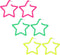 4 Pairs Candy Color Circle Round Hoop Earrings for Women Big Retro Star Heart Neon Earrings Stud Dangle Bright Fluorescence Exaggerated Statement ...