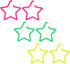 4 Pairs Candy Color Circle Round Hoop Earrings for Women Big Retro Star Heart Neon Earrings Stud Dangle Bright Fluorescence Exaggerated Statement ...