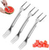 2-in-1 Stainless Steel Fruit Cutter, 2024 New Watermelon Fork Slicer Cutter Slicer Tool, Dual Head Fruit Forks Slicer Knife for Home Kitchen Gadge...
