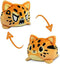 TeeTurtle - The Original Reversible Wild Cat Plushie - Leopard - Cute Sensory Fidget Stuffed Animals That Show Your Mood...